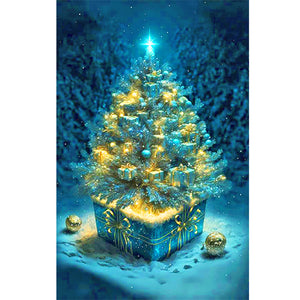 Christmas House-Full Round Diamond Painting-40x60cm-Large Size