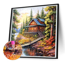 Load image into Gallery viewer, Woods House-Full Round Diamond Painting-30x30cm
