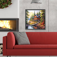 Load image into Gallery viewer, Woods House-Full Round Diamond Painting-30x30cm
