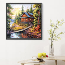 Load image into Gallery viewer, Woods House-Full Round Diamond Painting-30x30cm
