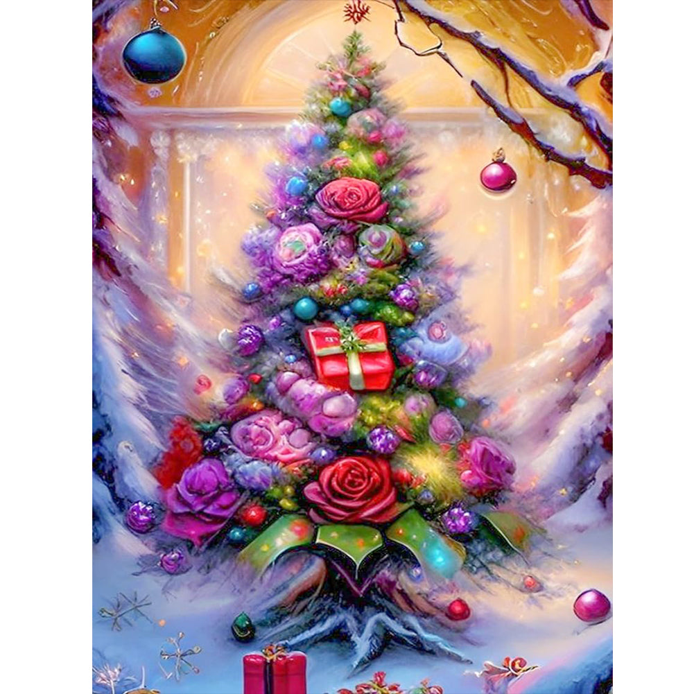 Christmas Tree-Full Round Diamond Painting-30x40cm