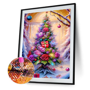 Christmas Tree-Full Round Diamond Painting-30x40cm