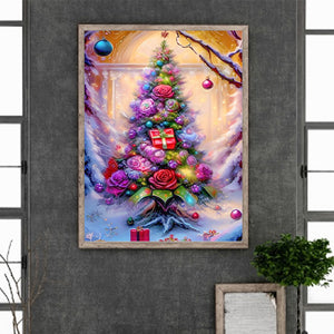 Christmas Tree-Full Round Diamond Painting-30x40cm