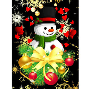Christmas Snowman-Full Round Diamond Painting-30x40cm