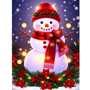Christmas Snowman-Full Round Diamond Painting-30x40cm