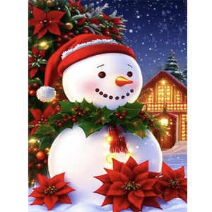 Christmas Snowman-Full Round Diamond Painting-30x40cm