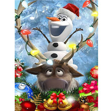 Load image into Gallery viewer, Frozen Snowman-Full Round Diamond Painting-30x40cm
