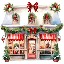 Load image into Gallery viewer, Christmas House-Full Round Diamond Painting-30x30cm

