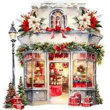Load image into Gallery viewer, Christmas House-Full Round Diamond Painting-30x30cm
