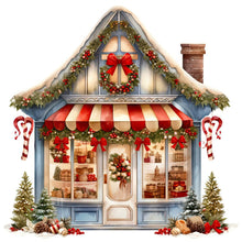 Load image into Gallery viewer, Christmas House-Full Round Diamond Painting-30x30cm
