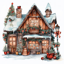 Load image into Gallery viewer, Christmas House-Full Round Diamond Painting-30x30cm
