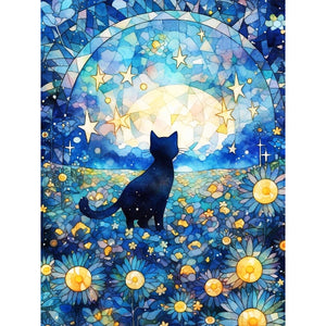 Cat-Full Round Diamond Painting-30x40cm