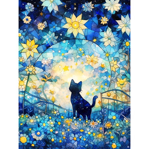 Cat-Full Round Diamond Painting-30x40cm
