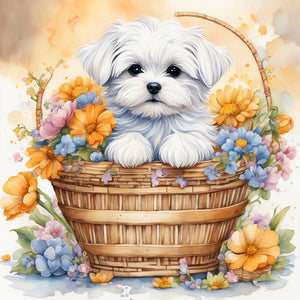 Dog-Full Round Diamond Painting-30x30cm