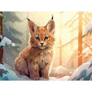 Snow Animal Squirrel-Full Round Diamond Painting-40x30cm