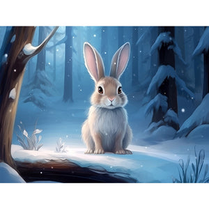 Rabbit-Full Round Diamond Painting-40x30cm