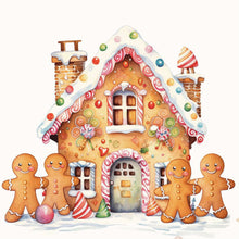 Load image into Gallery viewer, Christmas Cookie House-Full Round Diamond Painting-30x30cm

