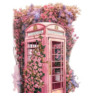 Postal Kiosk-Full Round Diamond Painting-30x40cm
