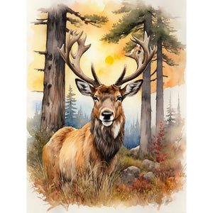Forest Animals-Full Round Diamond Painting-30x40cm