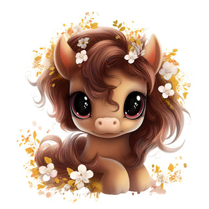 Flower Animals-Full Round Diamond Painting-30x30cm