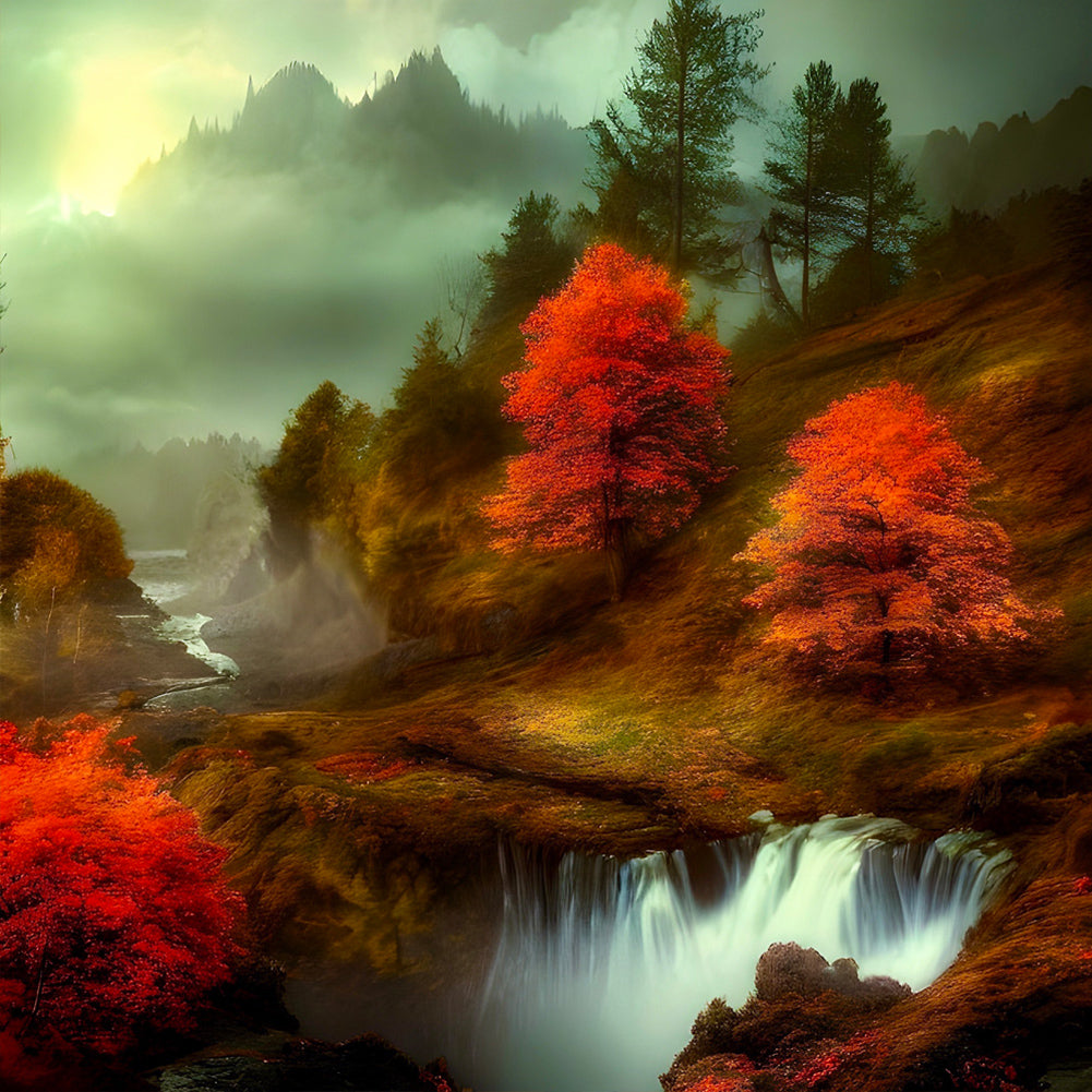 Landscape-Full Round Diamond Painting-30x30cm