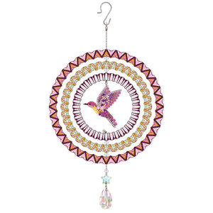 Hummingbird Christmas-Suncatcher Diamond Pendant