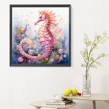 Load image into Gallery viewer, Pink Seahorse-Full Round Diamond Painting-30x30cm

