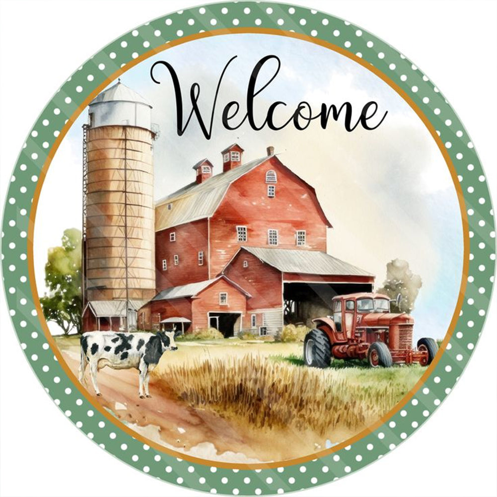Farm Country-Full Round Diamond Painting-30x30cm