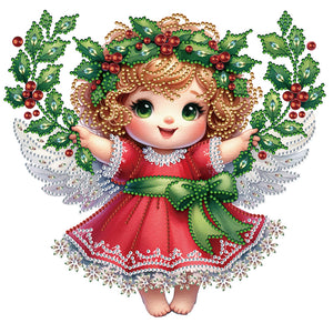 Christmas Angel-Partial Special Diamond Painting-30x30cm