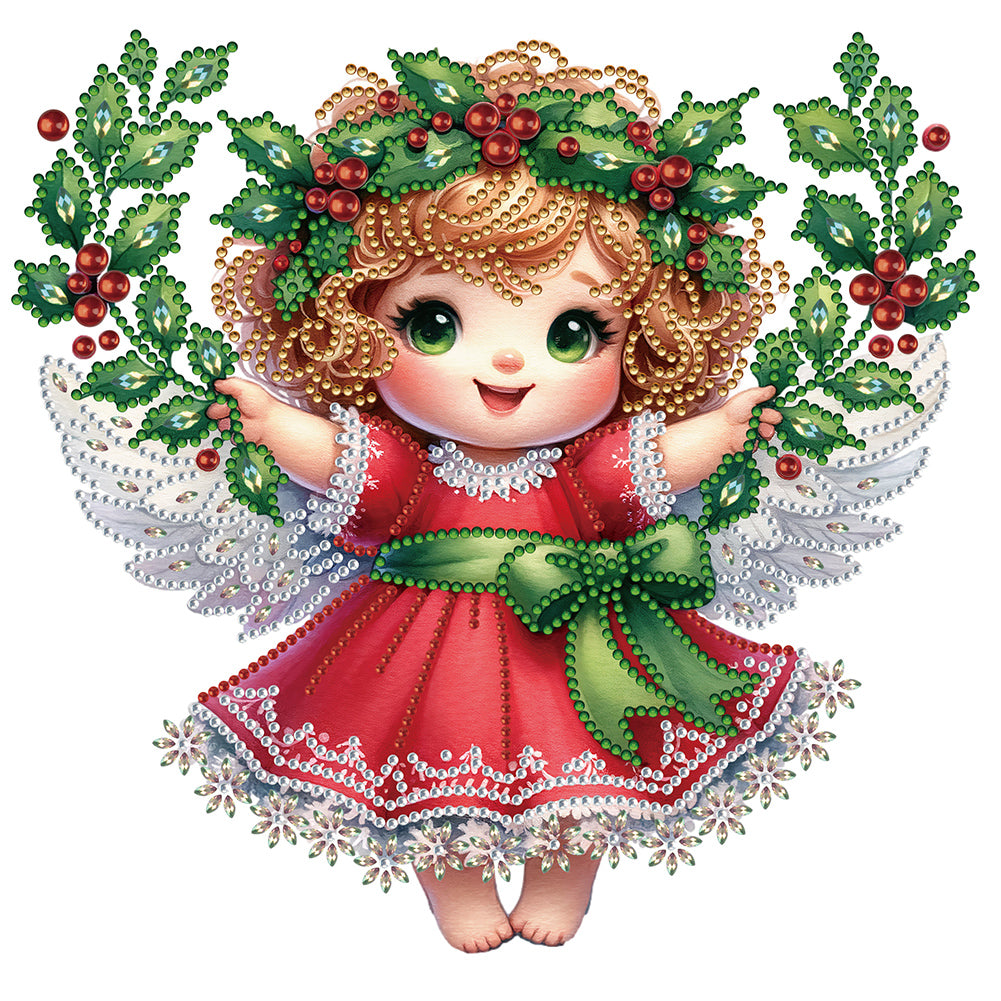 Christmas Angel-Partial Special Diamond Painting-30x30cm