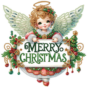 Christmas Angel-Partial Special Diamond Painting-30x30cm