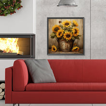 Load image into Gallery viewer, Sunflower-Full Round Diamond Painting-30x30cm
