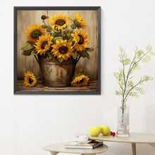 Load image into Gallery viewer, Sunflower-Full Round Diamond Painting-30x30cm
