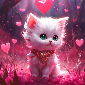 Cat-Full Round Diamond Painting-30x30cm