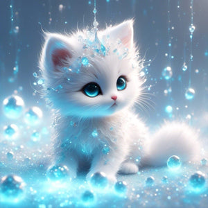 Cat-Full Round Diamond Painting-30x30cm