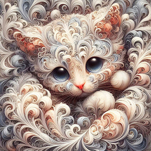 Cat-Full Round Diamond Painting-30x30cm