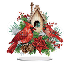 Load image into Gallery viewer, Christmas Cardinal-Single Side Drill-Diamond Desktop Ornament
