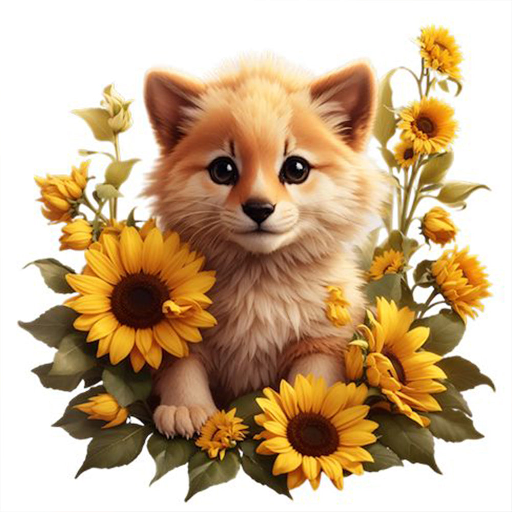 Daisy And Calf-Full Round Diamond Painting-30x30cm