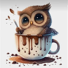 Load image into Gallery viewer, Teacup Owl-Full Round Diamond Painting-30x30cm
