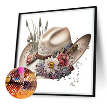 Load image into Gallery viewer, Cowboy Hat-Full Round Diamond Painting-30x30cm
