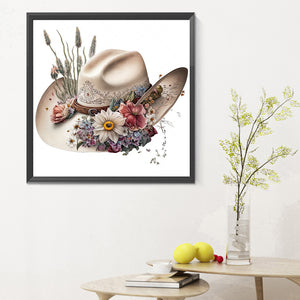 Cowboy Hat-Full Round Diamond Painting-30x30cm