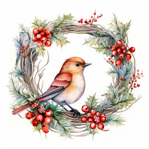 Christmas Gnome-Full Round Diamond Painting-30x30cm