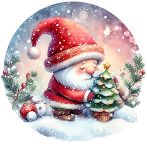 Christmas Gnome-Full Round Diamond Painting-30x30cm