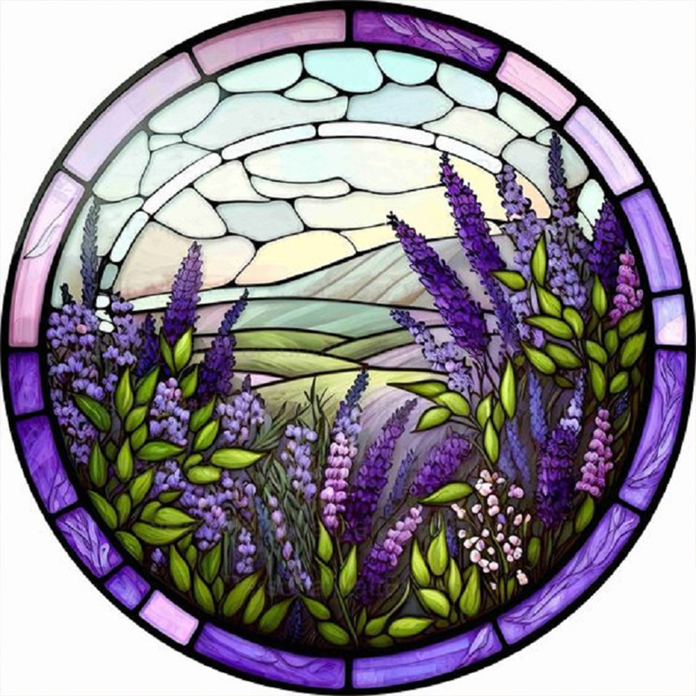 Lavender-Full Round Diamond Painting-30x30cm