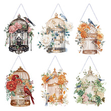 Load image into Gallery viewer, Birdcage-Acrylic Single Side Diamond Pendant
