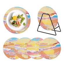 Load image into Gallery viewer, 4Pcs/Set Acrylic Diamond Painted Placemats Tableware Mat
