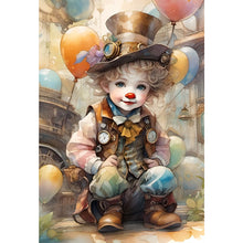 Load image into Gallery viewer, Clown Boy-Full Round Diamond Painting-50x70cm-Large Size
