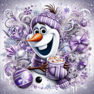 Christmas Snowman-Full Round Diamond Painting-30x30cm