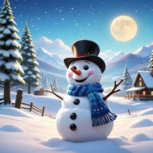 Load image into Gallery viewer, Christmas Snowman-Full Round Diamond Painting-30x30cm
