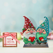 Load image into Gallery viewer, Gnome-Single Side Drill-Wooden Diamond Desktop Ornament
